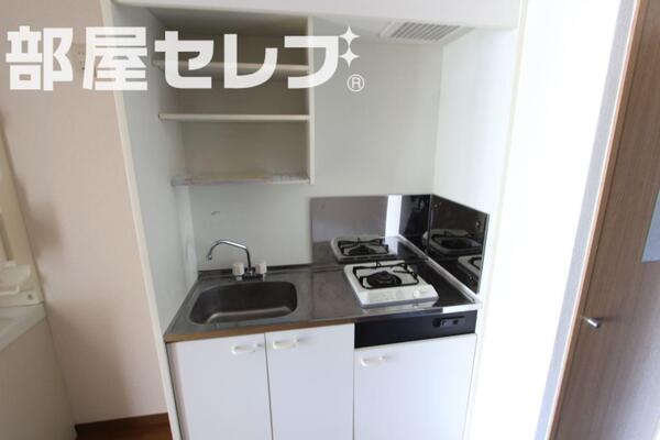 一口ガスコンロ付きのキッチンですよ