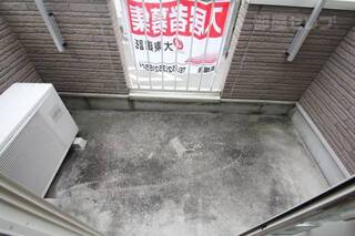 ベランダでいっぷく…