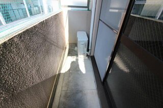 角部屋のベランダです。