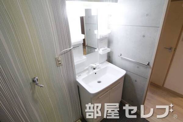 シャワー付き独立洗面台です　朝の支度もバッチリ。