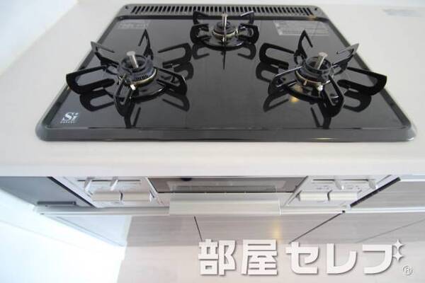 3口ガスコンロ。