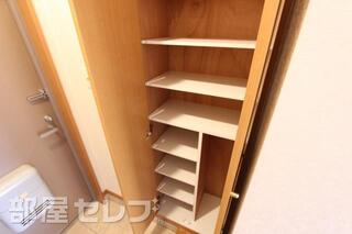 下足箱はたくさん入るように多くの棚があります。