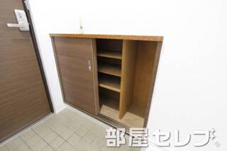 下駄箱付きで玄関すっきり。206号室の写真です。