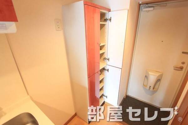 シューズボックス　沢山靴がしまえますね　板の高さ調整が可能です。