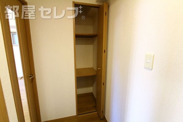 玄関正面にも収納あります。