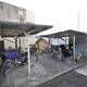 屋根付きの自転車置き場です。