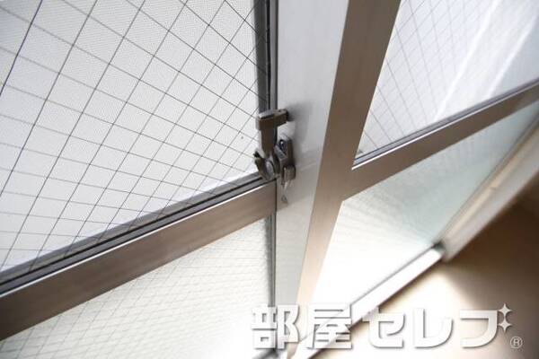 網ガラス。