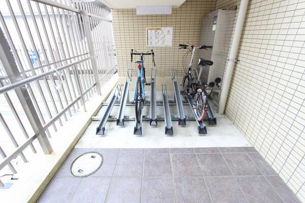 自転車をしっかり停められます。