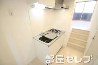 2口コンロ付システムキッチン。