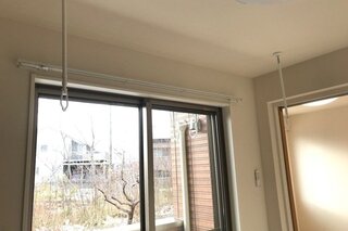 テラス、室内物干