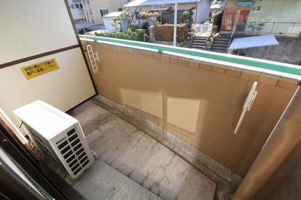 角部屋のベランダです。