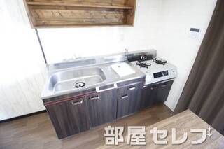 2口コンロが置けるタイプ。