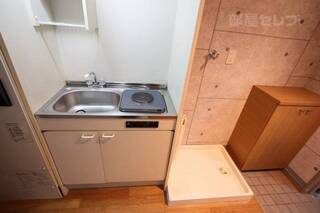 電気コンロ付のキッチン