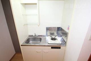 1口ガスコンロ付で便利なキッチンです
