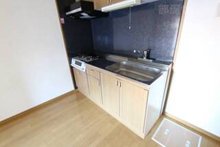 2口コンロでお料理はかどります。3E号室の写真です。