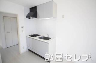 2口コンロ付システムキッチン。