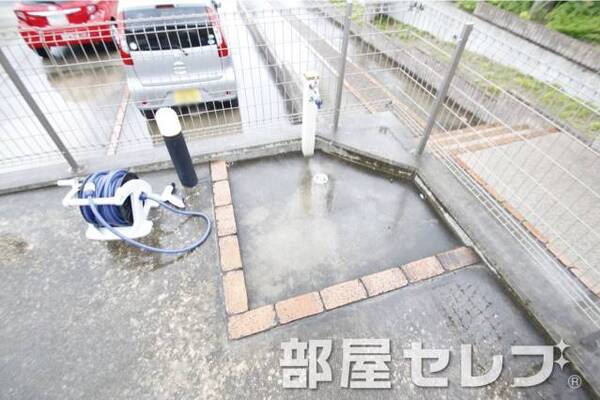 ペット足洗い場。