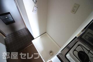 室内に洗濯機が置けます。