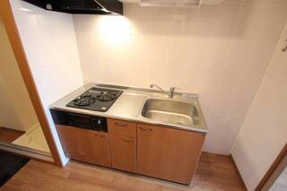 2口コンロでお料理はかどります。同タイプの部屋です。