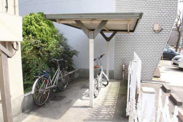 駐輪場。