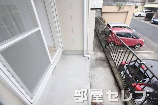 南向きのベランダ。