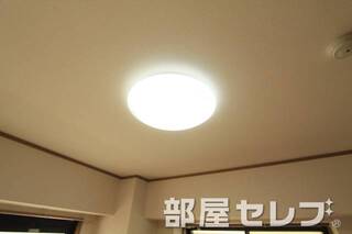 照明がついてますよ。