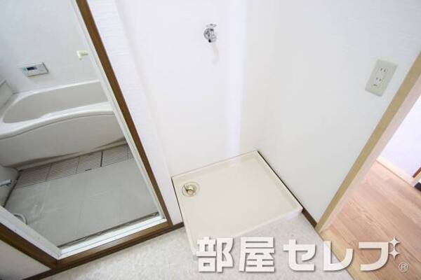 室内洗濯機置き場。