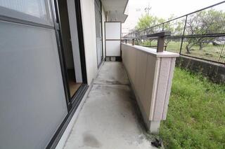 庭もついてるベランダです。