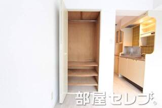 大きな収納はハンガーポール付きです。