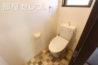 清潔感のある可愛いお手洗いです。