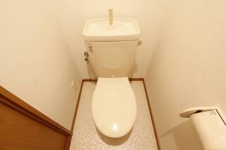 清潔感あるトイレです。201号室の写真です。