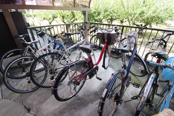 屋根付きの駐輪場です。