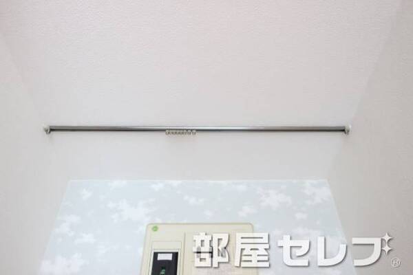 玄関上にもカーテンレール。
