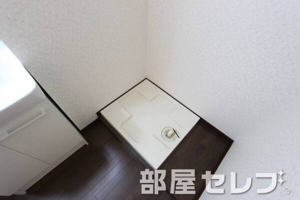 室内洗濯置き場。